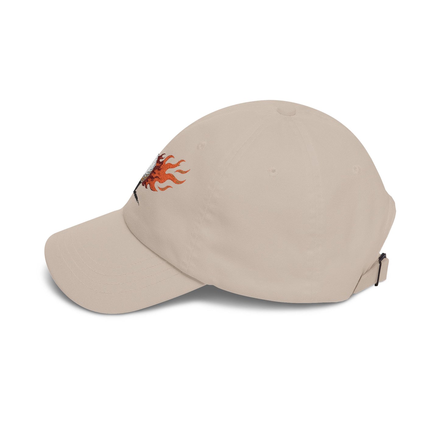 Flaming Golf Ball Dad Cap — Vintage Fire Golfing Hat