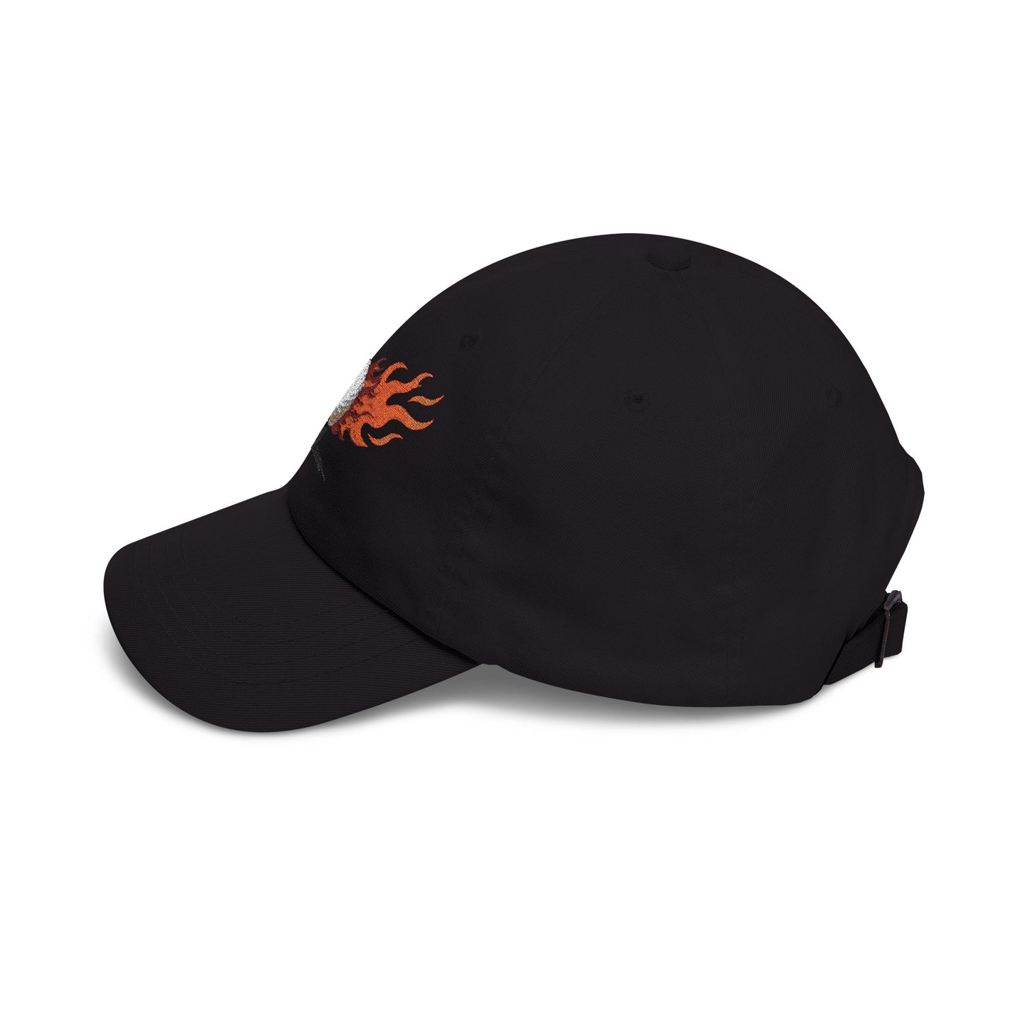 Flaming Golf Ball Dad Cap — Vintage Fire Golfing Hat