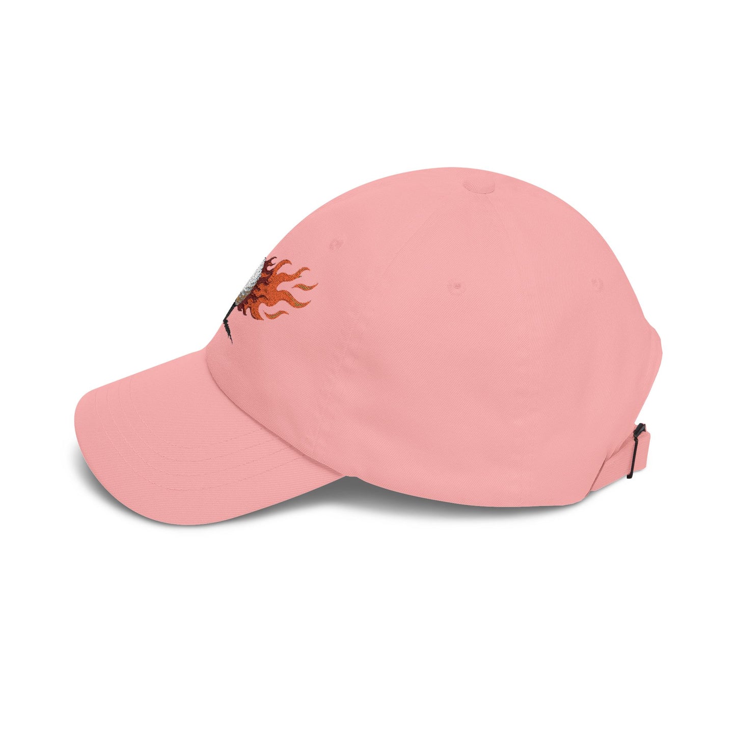 Flaming Golf Ball Dad Cap — Vintage Fire Golfing Hat